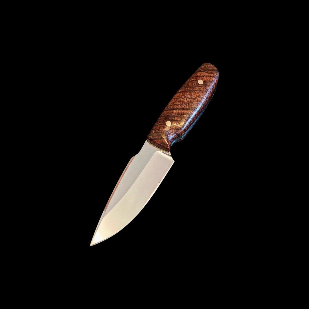 Žar 89 – Ember EDC knife - Stabilizovano zebrano drvo sa crnim G10 lajnerom - Slika 6