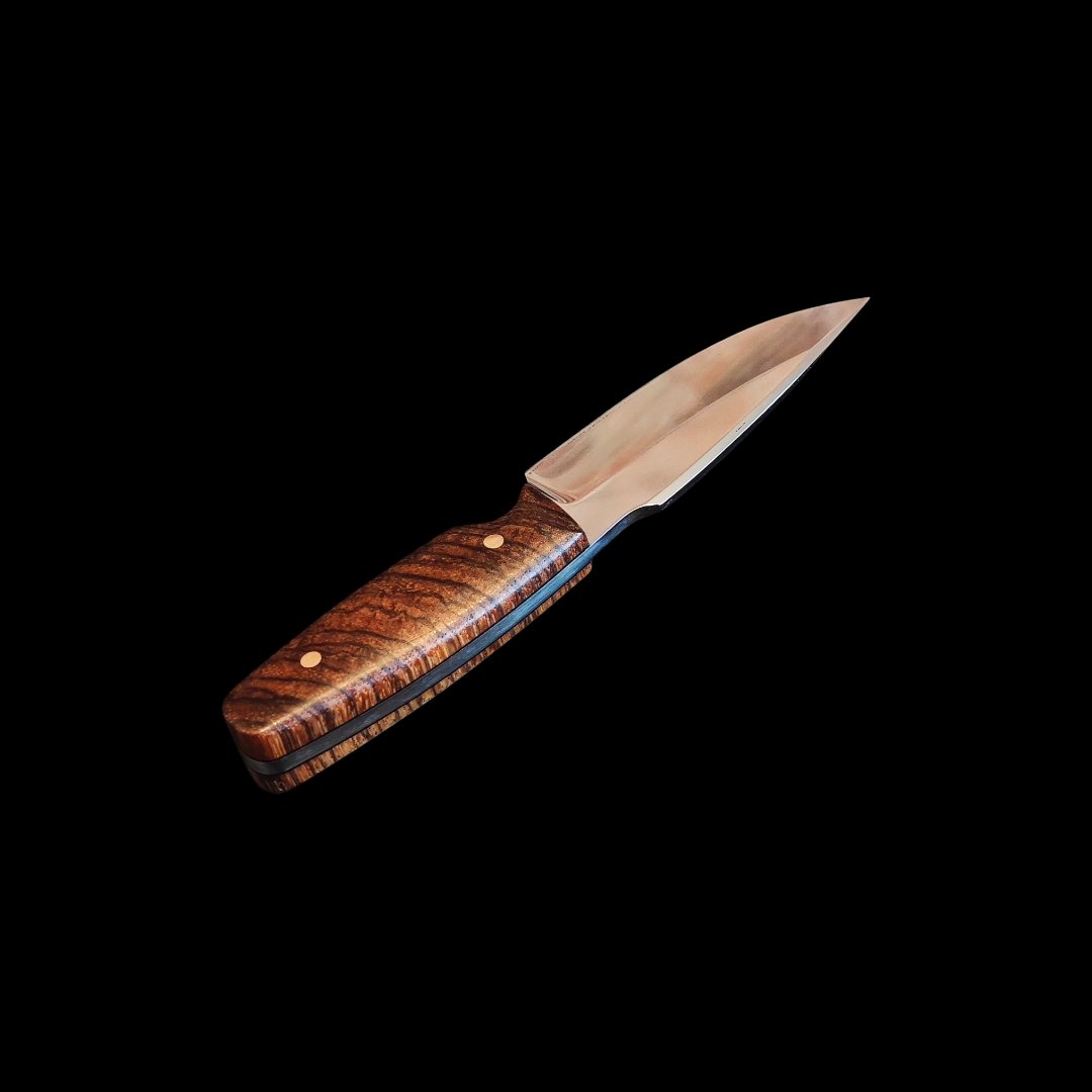 Žar 89 – Ember EDC knife - Stabilizovano zebrano drvo sa crnim G10 lajnerom - Slika 4