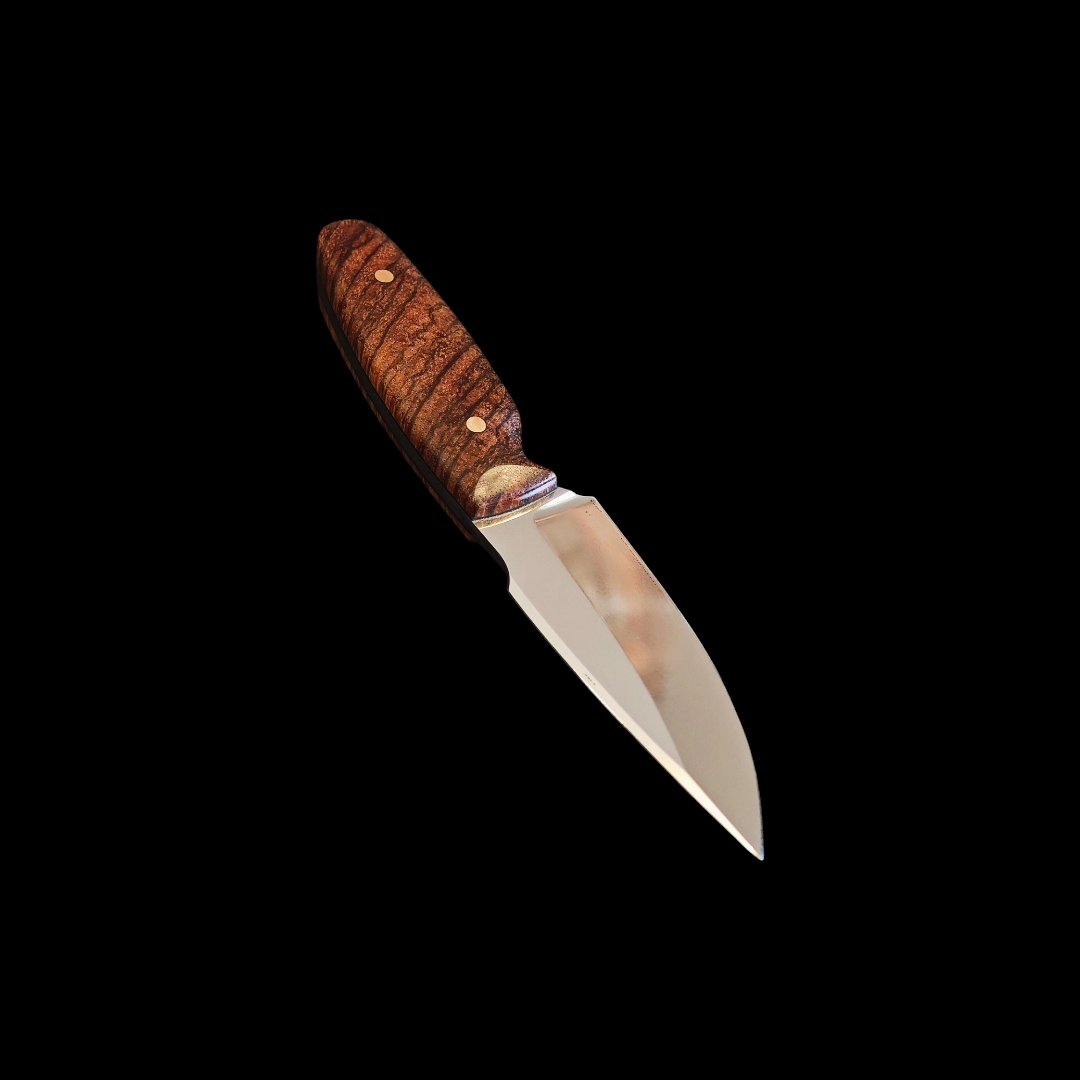 Žar 89 – Ember EDC knife - Stabilizovano zebrano drvo sa crnim G10 lajnerom - Slika 2