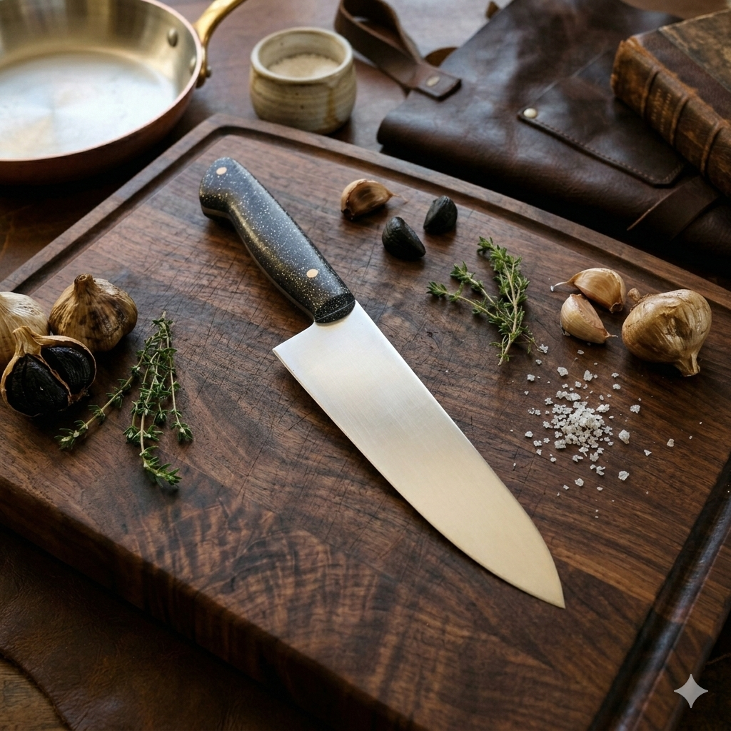 Jantar 170 – Amber Kitchen Knife D2 crni